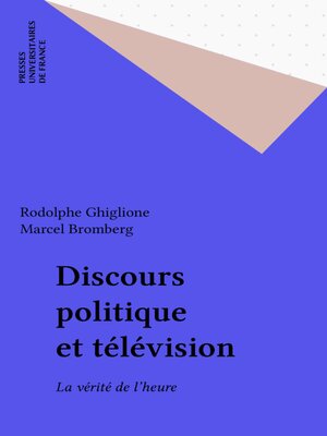 cover image of Discours politique et télévision